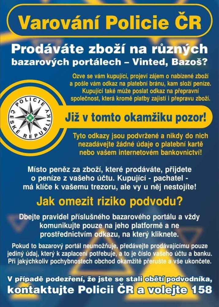 Varování Policie ČR Vinted, Bazoš